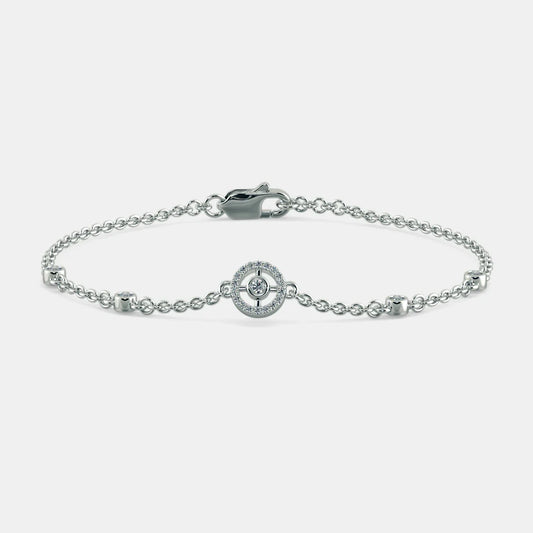Carave Paris Halo Circle Diamond Chain Bracelet
