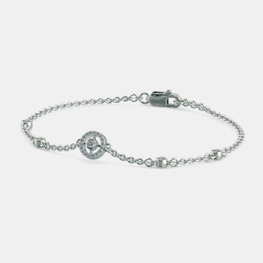 Carave Paris Halo Circle Diamond Chain Bracelet