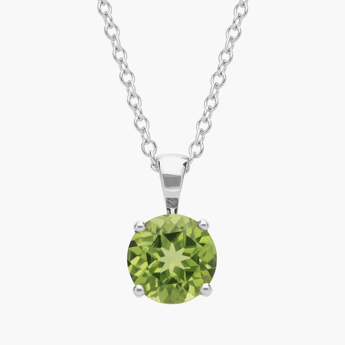 Carave Paris Green Gemstone Solitaire Pendant Necklace
