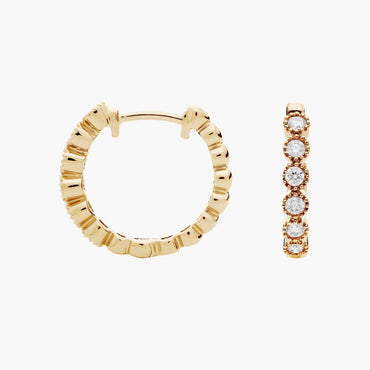 Carave Paris Pavé Chain Huggie Earrings