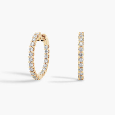 Carave Paris Double Row Pavé Hoop Earrings