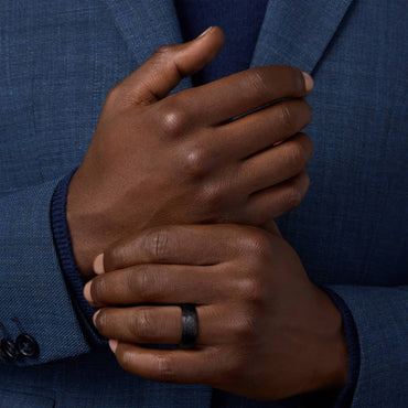 Carave Paris Black Plated Modern Band Ring