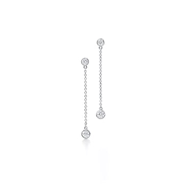Carave Paris Bezel Crystal Chain Drop Earrings