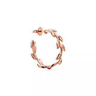 Carave Paris Botanical Leaf Hoop Earrings