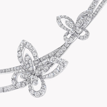 Carave Paris Butterfly Diamond Double Collar Necklace
