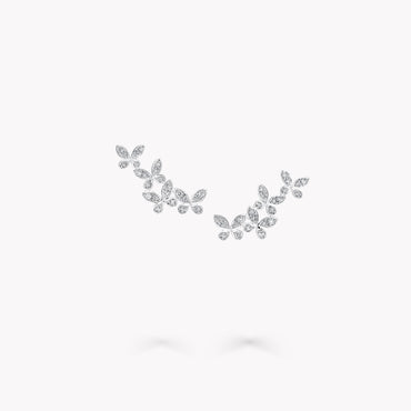 Carave Paris Butterfly Vine Diamond Ear Climber Earrings