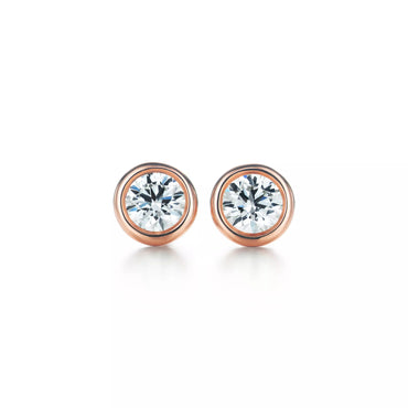 Carave Paris Classic Bezel Set Round Solitaire Stud Earrings