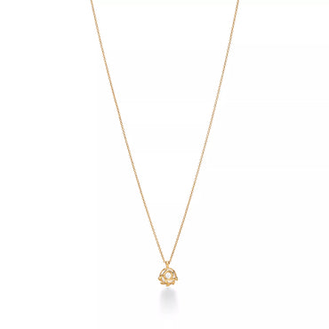 Carave Paris Round Moonstone Solitaire Pendant Necklace