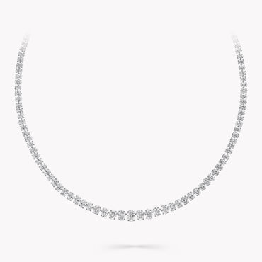 Carave Paris Classic Round Diamond Tennis Necklace