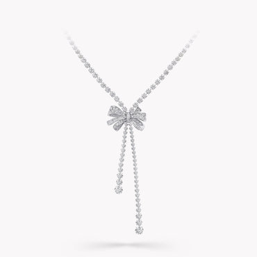 Carave Paris Diamond Bow Drop Necklace