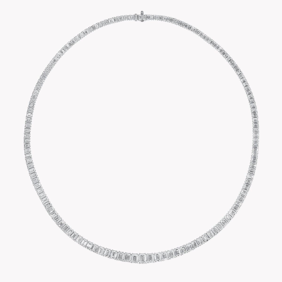 Carave Paris Emerald Cut Tennis Diamond Necklace