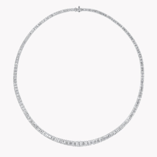 Carave Paris Emerald Cut Tennis Necklace