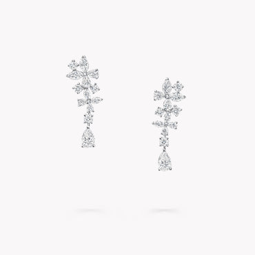 Carave Paris Floral Diamond Drop Earrings