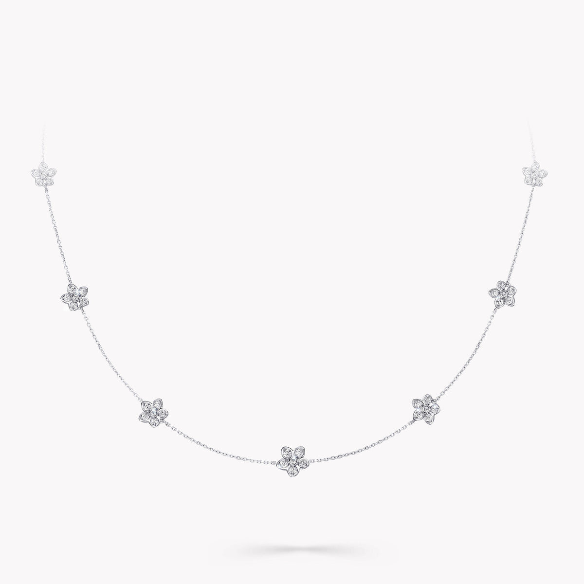 Carave Paris Floral Diamond Station Necklace