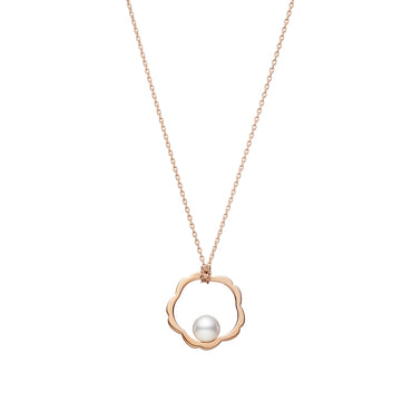 Carave Paris Floral Halo Pearl Pendant Necklace