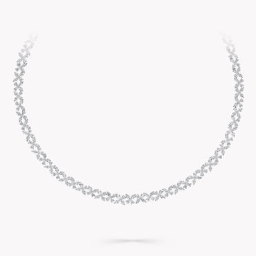 Carave Paris Floral Marquise Diamond Tennis Necklace