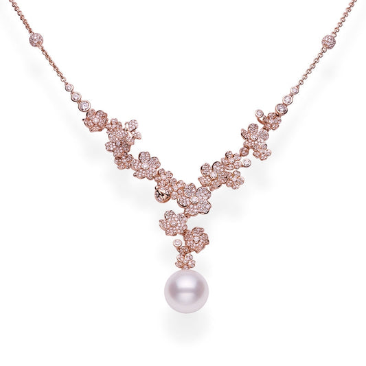 Carave Paris Floral Pearl Cascade Luxury Necklace