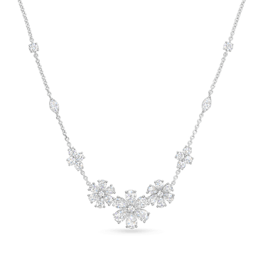 Carave Paris Forget Me Not Multi Flower Diamond Necklace