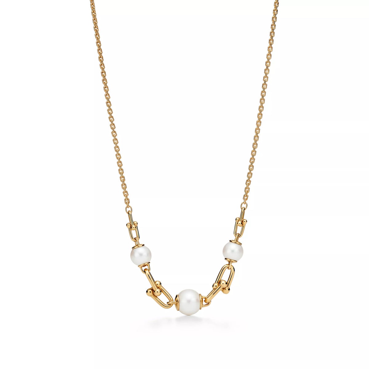 Carave Paris Gold Pearl Link Accent Necklace