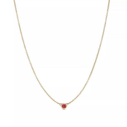 Carave Paris Pink Gemstone Solitaire Necklace