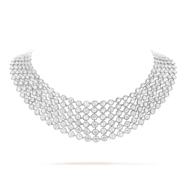 Carave Paris Grand Cascade Bezel Diamond Choker Necklace