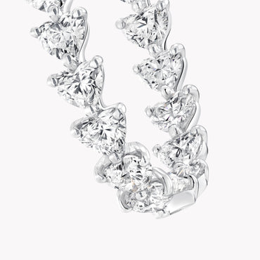Carave Paris Heart Diamond Hoop Earrings