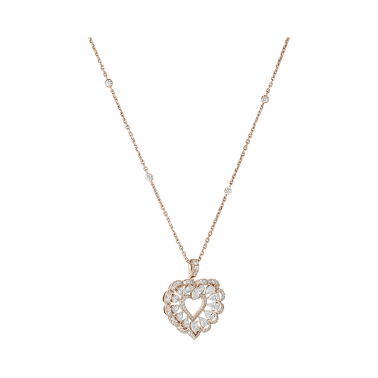 Carave Paris Heart Halo Crystal Pendant Necklace