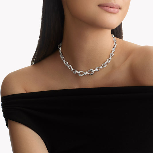 Carave Paris Infinity Pavé Link Diamond Necklace