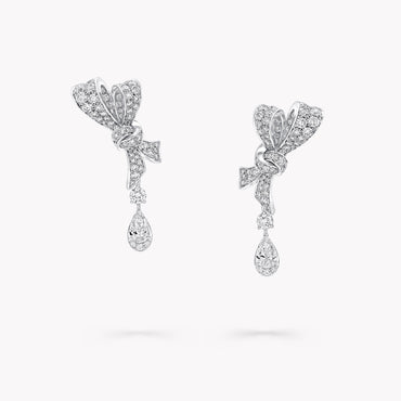 Carave Paris Luxe Bow Drop Diamond Earrings