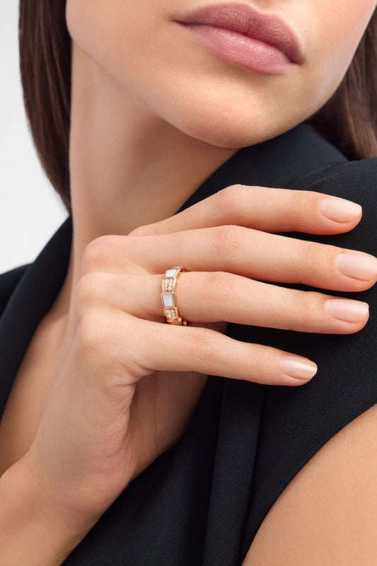 Carave Paris Mother of Pearl Diamond Eternity Band