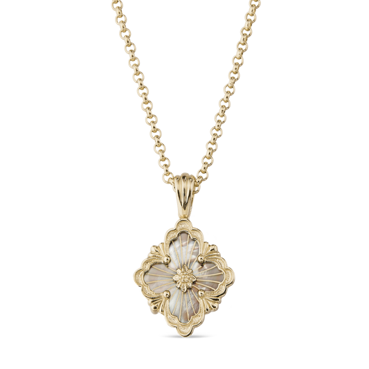 Carave Paris Mother of Pearl Quatrefoil Pendant Necklace