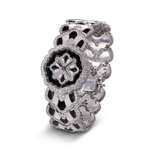 Carave Paris Noir Blossom Diamond Bracelet Watch