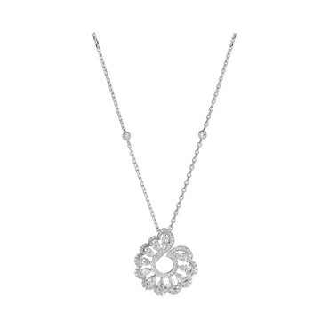 Carave Paris Open Floral Halo Crystal Pendant Necklace
