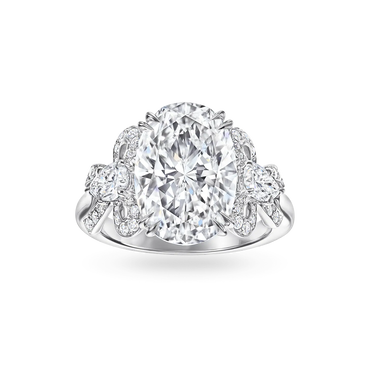 Carave Paris Oval Diamond Floral Halo Ring