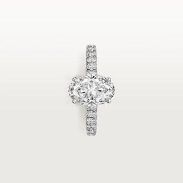 Carave Paris Oval Solitaire Pavé Ring