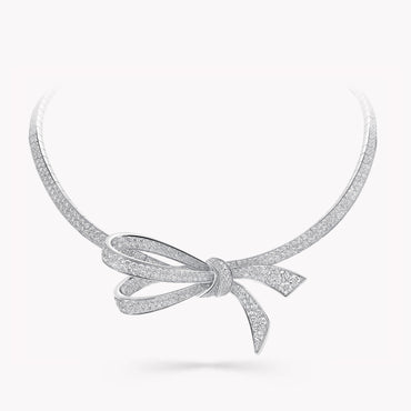 Carave Paris Pavé Diamond Bow Collar Necklace