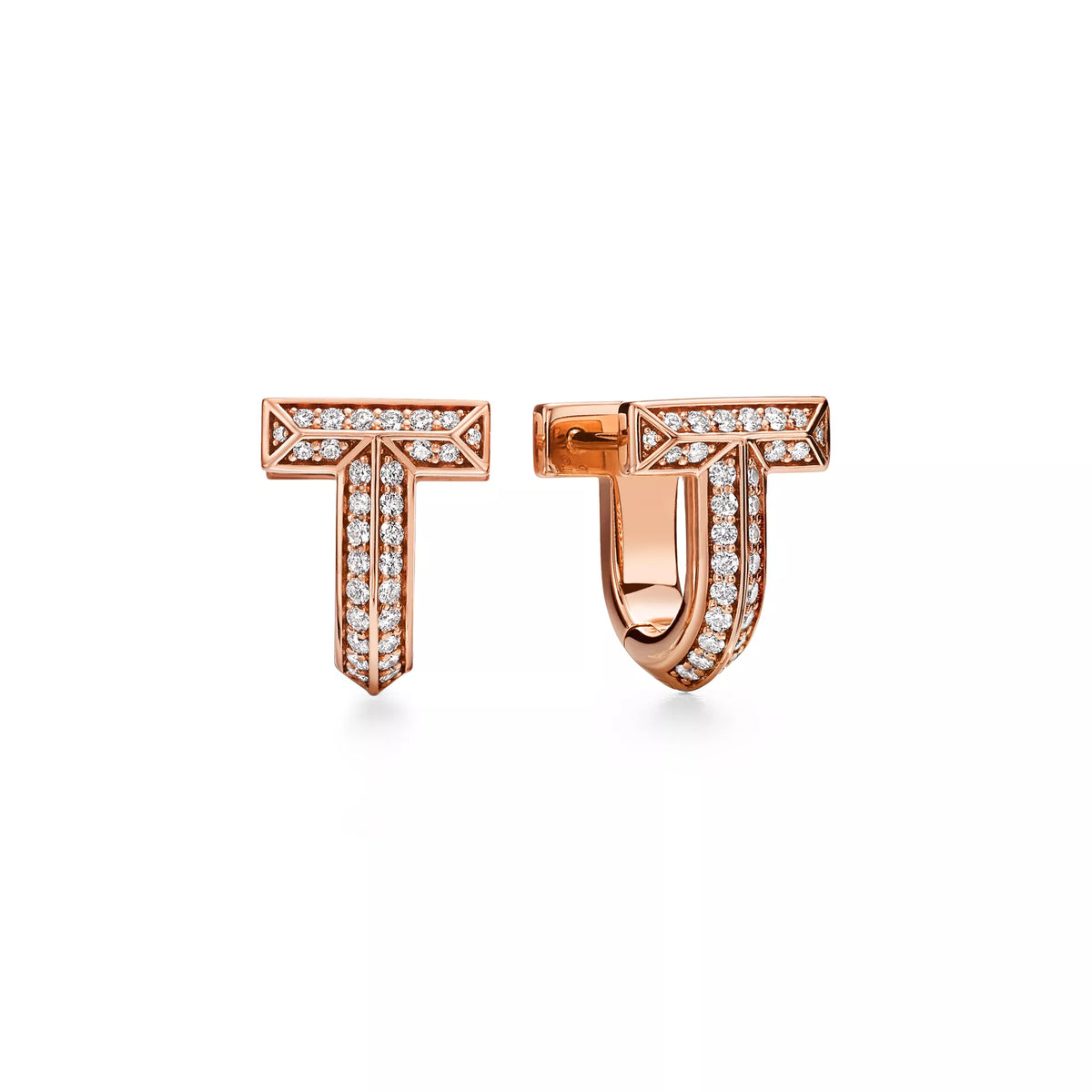 Carave Paris Pavé T-Shape Huggie Earring