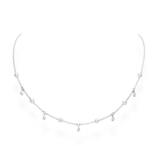 Carave Paris Pearl Dangle Station Necklace