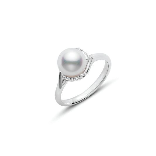 Carave Paris Pearl Halo Swirl Ring