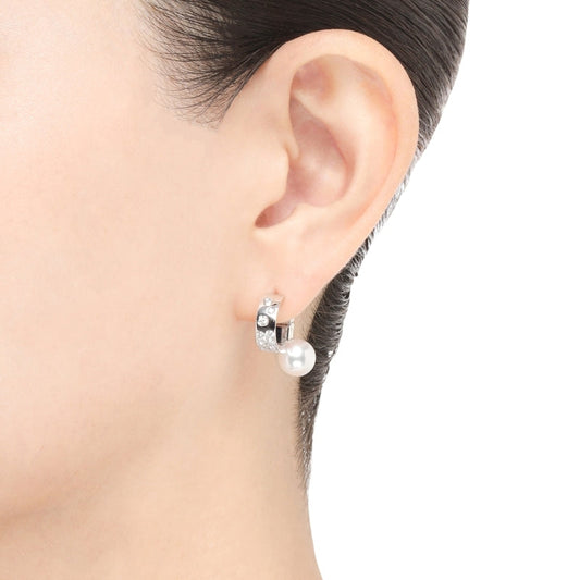 Carave Paris Pearl Huggie Hoop Earrings