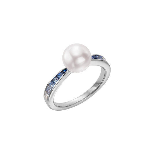 Carave Paris Pearl Sapphire Accent Ring