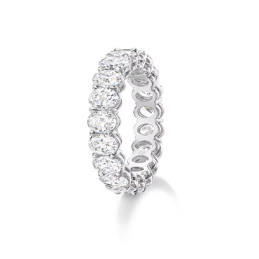 Carave Paris Prong Set Oval Diamond Eternity Wedding Band