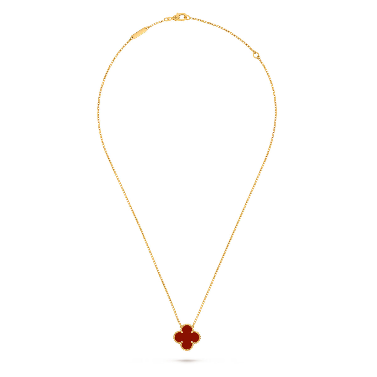 Carave Paris Red Clover Pendant Necklace