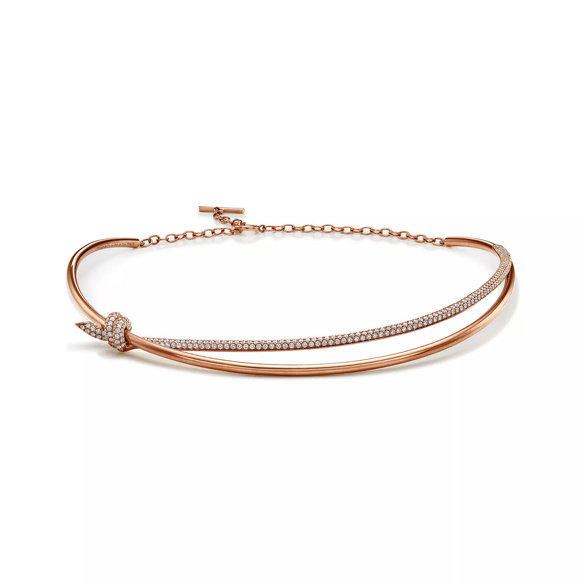 Carave Paris Pavé Knot Collar Necklace in Gold