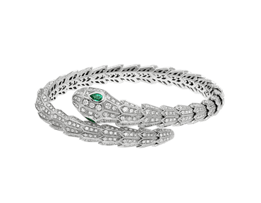 Carave Paris Serpente Emerald Pavé Wrap Bracelet