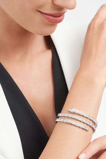 Carave Paris Serpente Spiral Diamond Wrap Bracelet