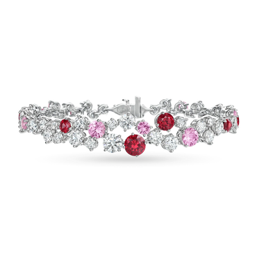 Carave Paris Sparkling Cluster Sapphire & Aqua Diamond Bracelet