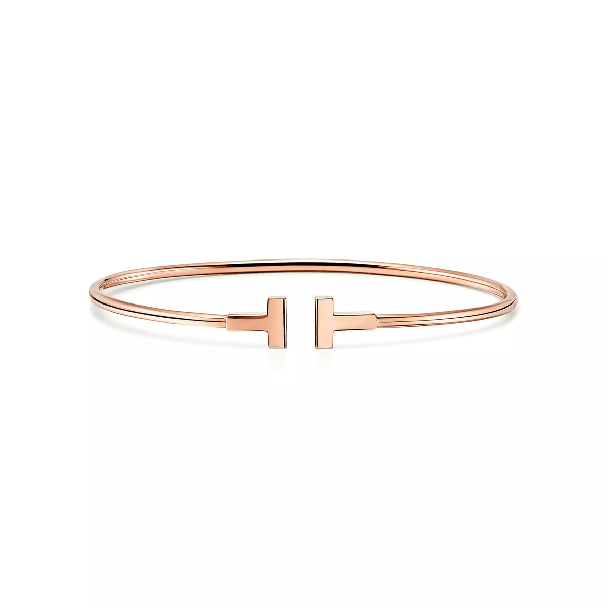 Carave Paris T Wire Rose Gold Cuff Bracelet