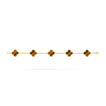 Carave Paris Tiger Eye Alhambra Motif Bracelet
