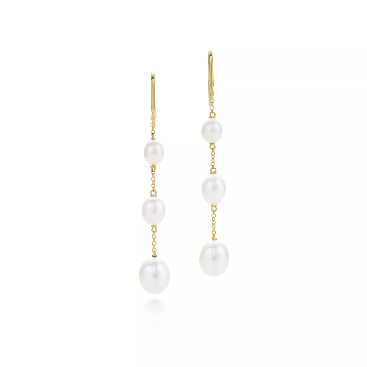 Carave Paris Triple Pearl Chain Drop Earring